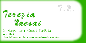 terezia macsai business card